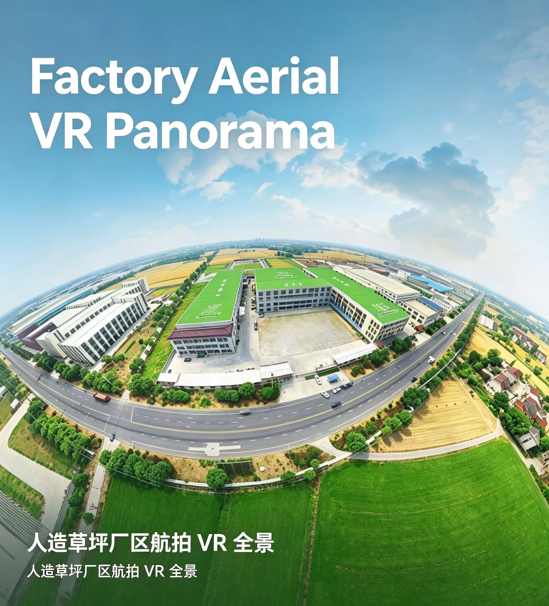 江苏宜兴人造草坪生产基地VR全景（三叶人造草坪VR全景）